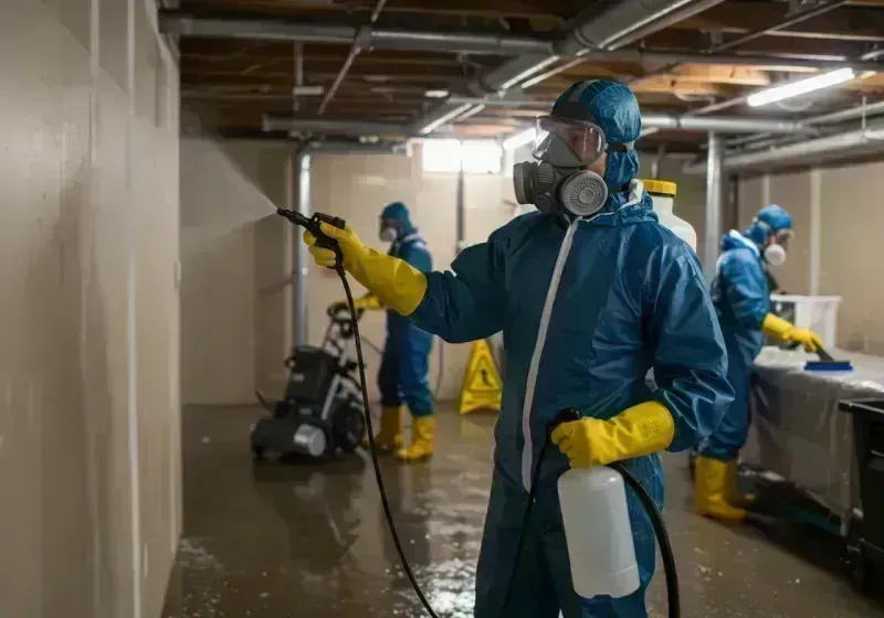 Basement Sanitization and Antimicrobial Treatment process in South Gate, CA